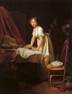 Young Woman Ironing