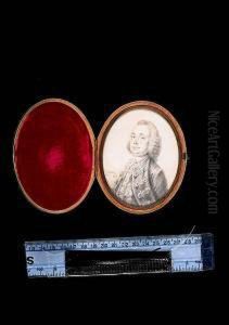 A Gentleman, Wearing Coat With Embroidered Button Holes, Waistcoat, Lace Cravat And Curled Wig. by Thomas Worlidge