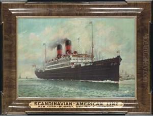 Scandinavian-american Line Frederik Viii by Ferdinand Worms
