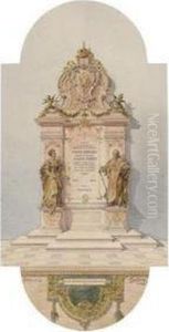 A Design For Amonument With The Intended Statues Of Empress Maria Theresa
