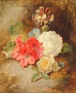 Flowers On A Mossy Bank by Thomas Worsey