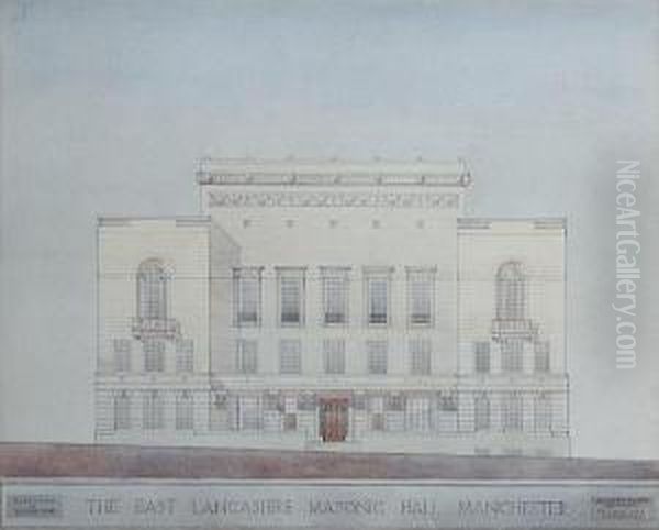 East Lancashire Masonic Hall, Manchester,elevation To Bridge Street - view 1