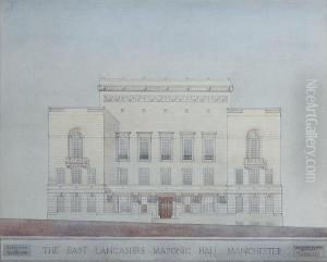 East Lancashire Masonic Hall, Manchester,elevation To Bridge Street by Percy Worthington