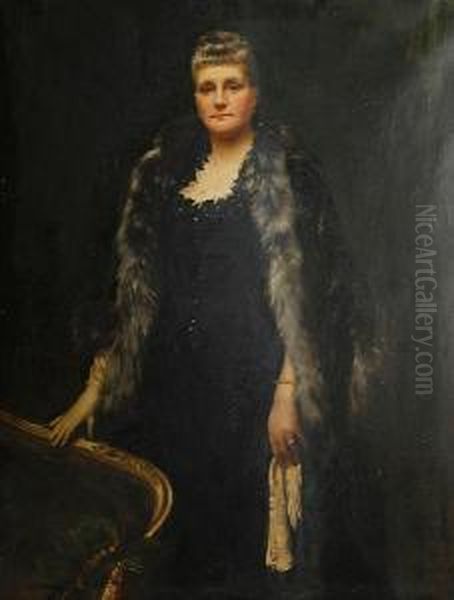 Portrait Of A Lady In Evening Dress - view 1