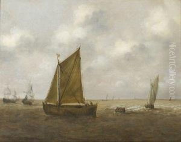 Bateau De Peche Sur Une Mer Calme - view 1