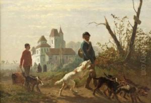 Le Depart Pour La Chasse by Edouard Woutermaertens