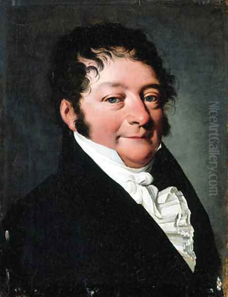 Portrait of a gentleman, small bust-length, in a black jacket - view 1