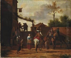 La Halte Des Cavaliers by Pieter Wouwermans or Wouwerman