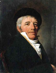 Portrait of a gentleman, small bust-length, in a black jacket and a black beret