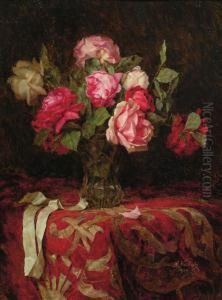 Blumenstillleben by Anton Wrabetz