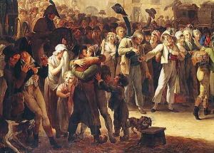 The Conscripts of 1807 Marching Past the Gate of Saint Denis