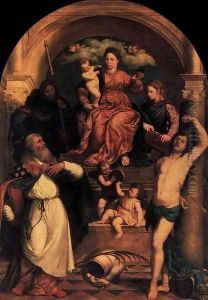 Madonna and Child with Saints by Paris Bordone