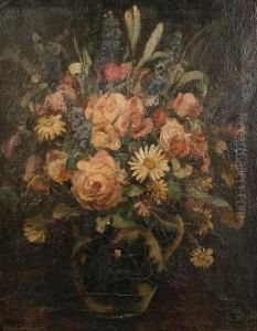 Still Life Of Roses by Ethel Wright