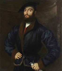 Portrait of a Bearded Man 1533 by Paris Bordone