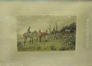 Figurant Des Scenes De Chasse A Courre En Angleterre