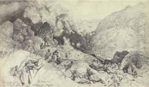 'the Firing Line', A Skirmish Spent With The Russians by Henry Charles Seppings Wright