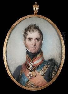 Henry Paget, 1st Marquess Of Anglesey (1768-1854), Wearing The Uniform Of The 7th Hussars, Blue Coat With Gold Frogging, Breast Star Of The Guelphic Order Of Hanover And Of The Orders Of The Garter And Bath On His Pelisse, Hung Over His Left Shoulder, The