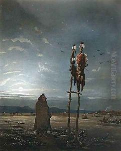 Idols of the Mandan Indians by Karl Bodmer