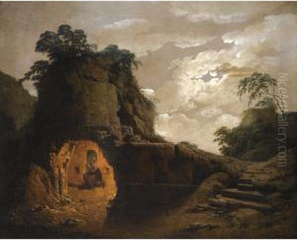 Virgil's Tomb By Moonlight - view 1