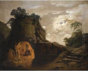 Virgil's Tomb By Moonlight by Josepf Wright Of Derby