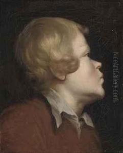 Portrait Of A Young Boy, Bust-length, In Profile - view 1