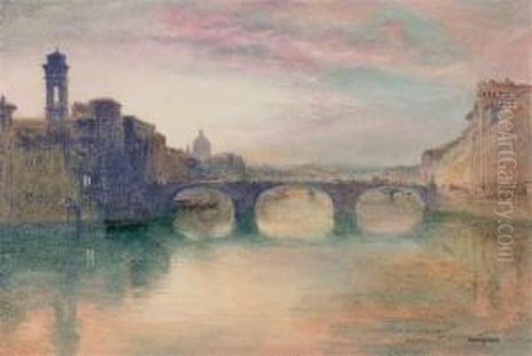 Sunset Over The Tiber, Rome - view 1
