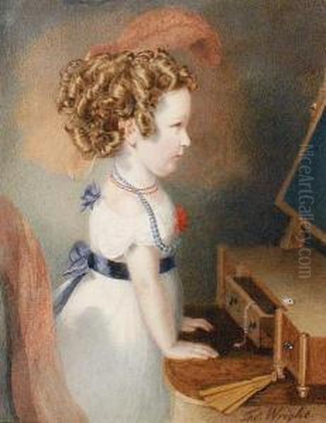 Portrait Of A Young Girl At A Dressing Table - view 1