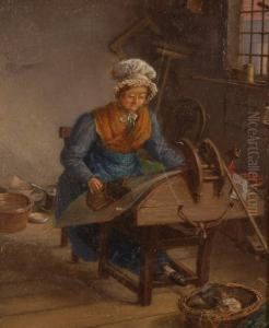 Oil On Board by Thomas Wright