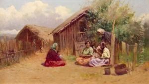 Maori Village by Walter Wright