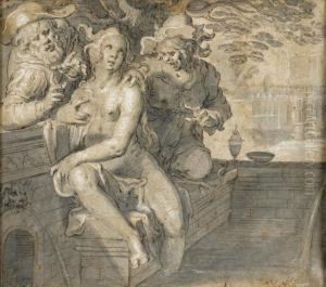 Susanna And The Elders by Joachim Wtewael (Uytewael)