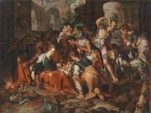 The Adoration Of The Shepherds by Joachim Wtewael (Uytewael)