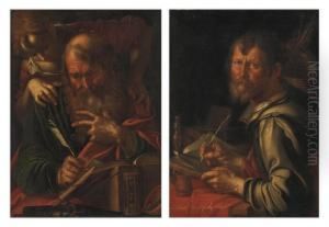 Wtewael The Evangelist Matthew by Joachim Wtewael (Uytewael)