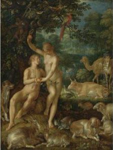 Adam And Eve by Joachim Wtewael (Uytewael)