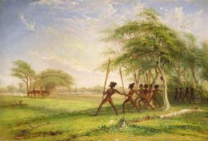 Meeting with hostile natives 1855