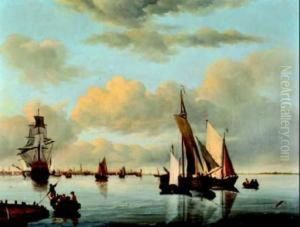 " Bateaux Dans Le Port D'amsterdam " by Jan Wubbels