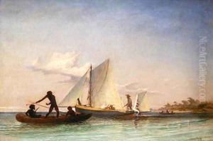 The Long Boat of the Messenger attacked by Natives