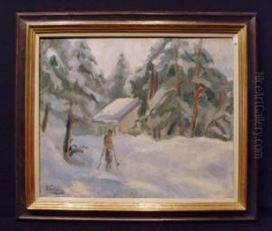 Verschneite Landschaft by Max Wulfart