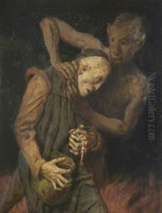 Der Geizhals, Von Einem Damon Gewurgter Greis by Ernst Wurtenberger