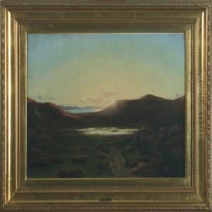 Sunset Over The Heather by Carl Gotfred Wurtzen