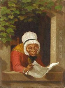 Reading the Paper by William Holbrook Beard