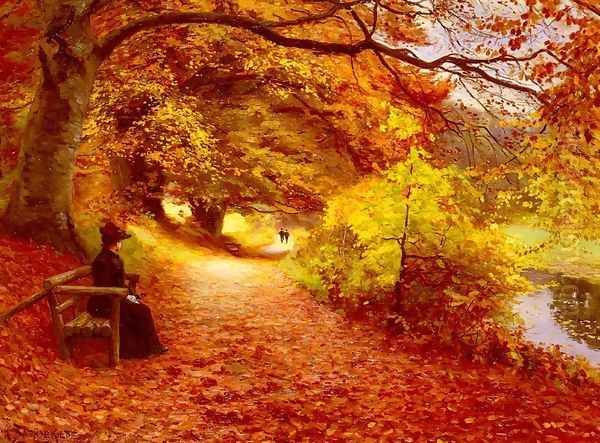 A Wooded Path In Autumn - view 1
