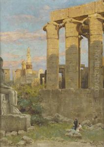 View Of Abu El-haggag Mosque And Luxor Temple by Carl Wuttke