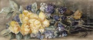 Still Life Of Flowers by Anna Maria Wuytiers-Blaauw