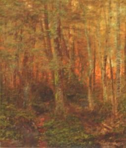 Sunset Through The Trees by Alexander Helwig Wyant