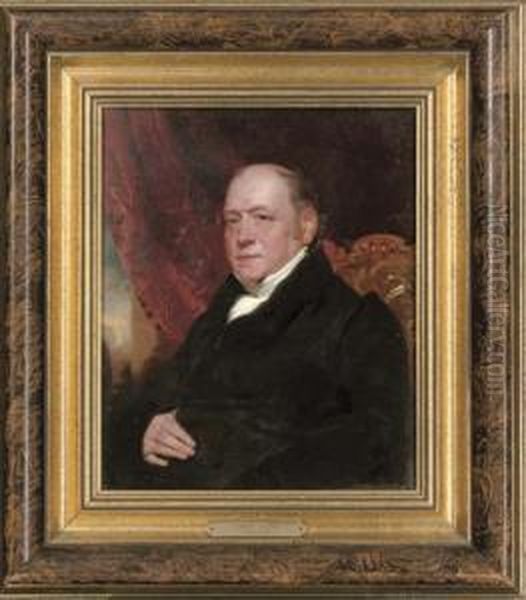 Portrait Of Sir George Farrant (c.1770-1844), Seated Half-length, In A White Shirt And Black Coat - view 1