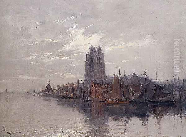 A View of Dordrecht by Frank Myers Boggs