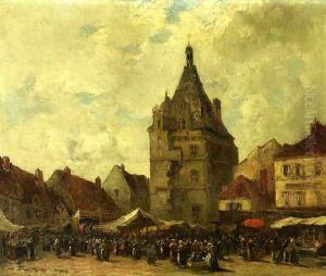 Market Day Dreux by Frank Myers Boggs