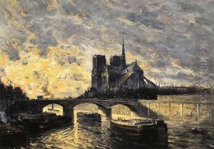 View Of Notre Dame by Frank Myers Boggs
