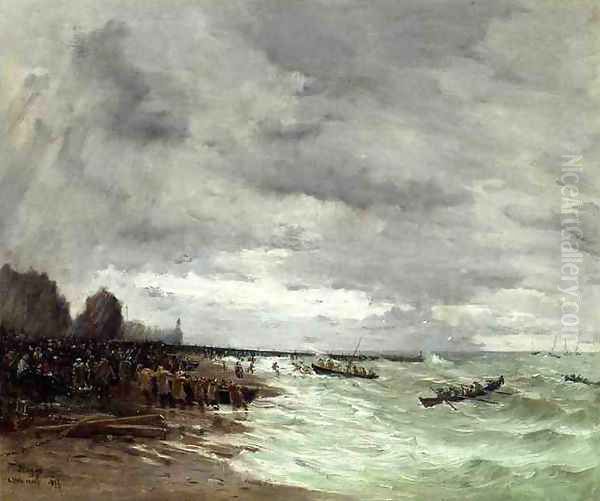 Beaching The Boats At Grandcamps Normandy - view 1