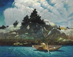 Black Spruce Ledge (lobstering Off Black Spruce Ledge) by Newell Convers Wyeth